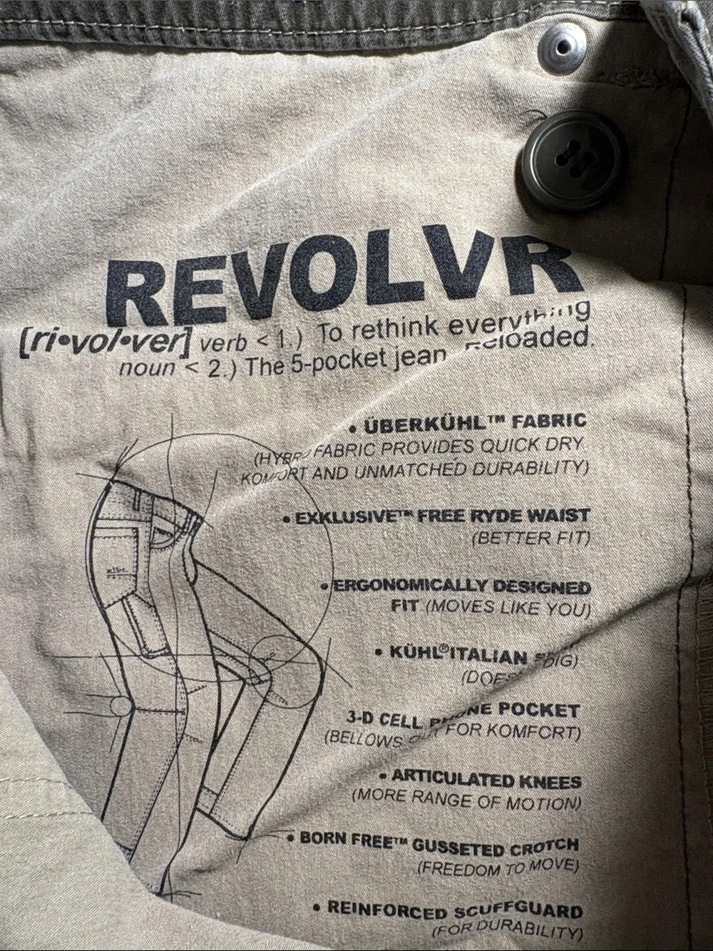 KUHL Men's Revolvr Gray Hiking Pants size 32x30